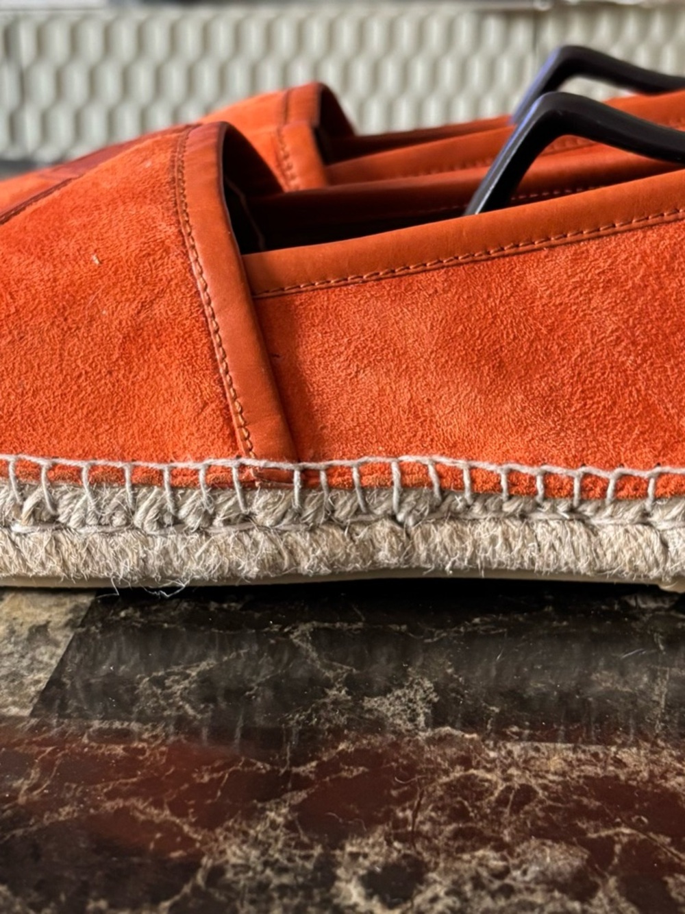 Men’s Ralph Lauren Purple Label Bow Detail Suede Espadrilles sz 11 (orange) - Picture 5 of 12
